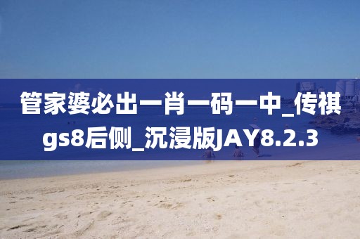 管家婆必出一肖一码一中_传祺gs8后侧_沉浸版JAY8.2.3
