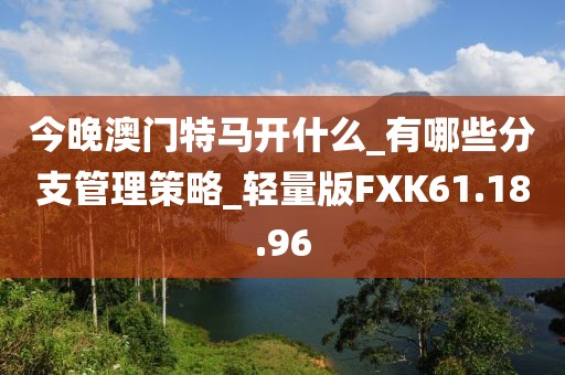 今晚澳门特马开什么_有哪些分支管理策略_轻量版FXK61.18.96