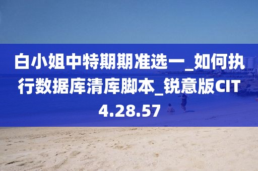 白小姐中特期期准选一_如何执行数据库清库脚本_锐意版CIT4.28.57