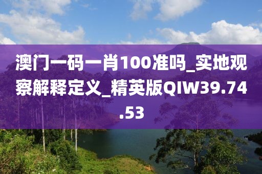 澳门一码一肖100准吗_实地观察解释定义_精英版QIW39.74.53