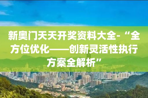新奥门天天开奖资料大全-“全方位优化——创新灵活性执行方案全解析”