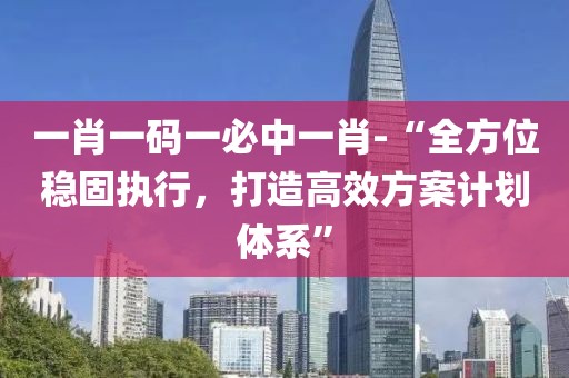 一肖一码一必中一肖-“全方位稳固执行，打造高效方案计划体系”