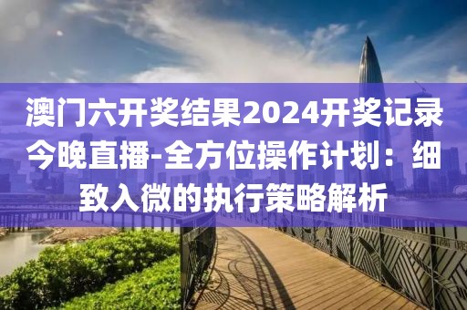 澳门六开奖结果2024开奖记录今晚直播-全方位操作计划：细致入微的执行策略解析