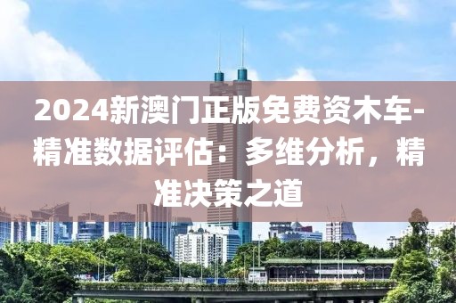 2024新澳门正版免费资木车-精准数据评估：多维分析，精准决策之道