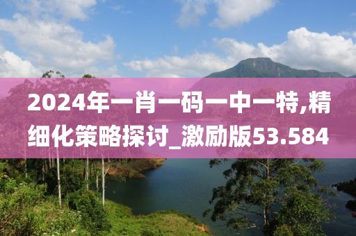 2024年一肖一码一中一特,精细化策略探讨_激励版53.584