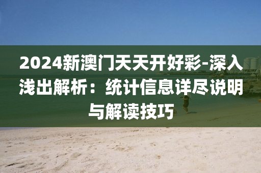 2024新澳门天天开好彩-深入浅出解析：统计信息详尽说明与解读技巧