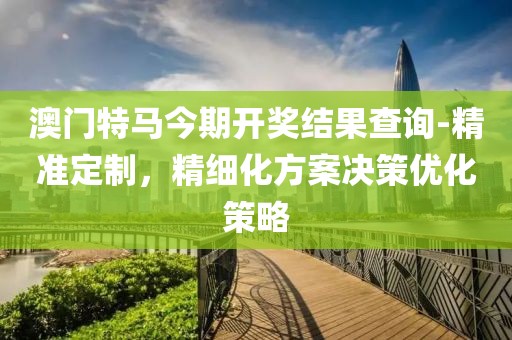 澳门特马今期开奖结果查询-精准定制，精细化方案决策优化策略