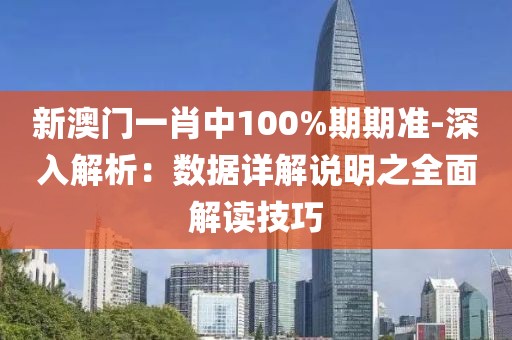 新澳门一肖中100%期期准-深入解析：数据详解说明之全面解读技巧