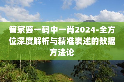管家婆一码中一肖2024-全方位深度解析与精准表述的数据方法论