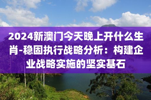2024新澳门今天晚上开什么生肖-稳固执行战略分析：构建企业战略实施的坚实基石