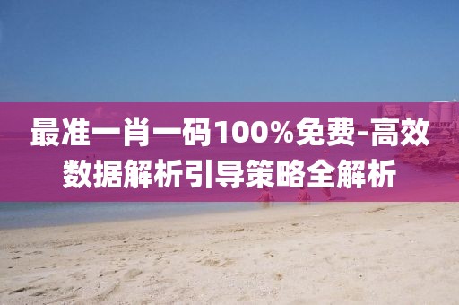 最准一肖一码100%免费-高效数据解析引导策略全解析