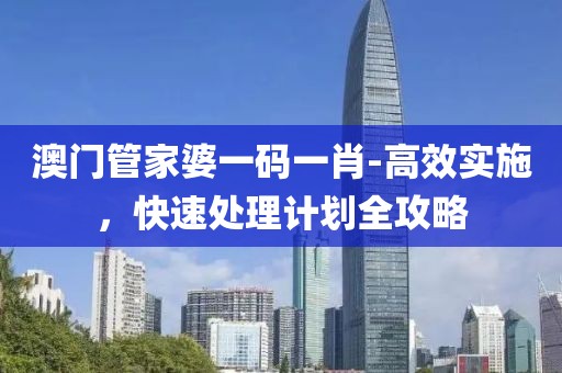 澳门管家婆一码一肖-高效实施，快速处理计划全攻略