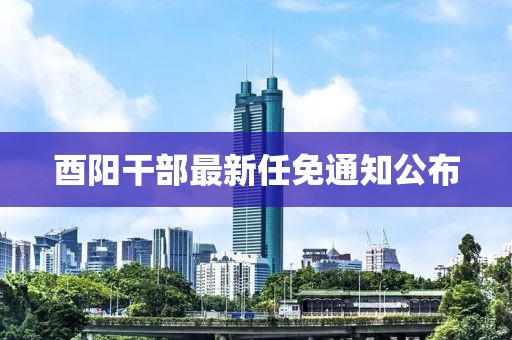 酉阳干部最新任免通知公布