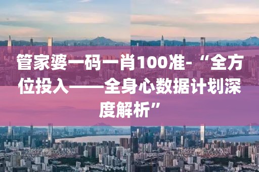 管家婆一码一肖100准-“全方位投入——全身心数据计划深度解析”