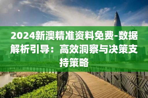 2024新澳精准资料免费-数据解析引导：高效洞察与决策支持策略