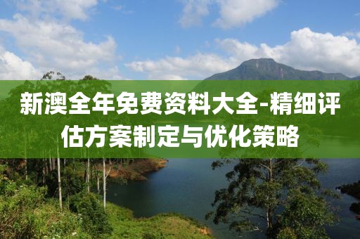 新澳全年免费资料大全-精细评估方案制定与优化策略