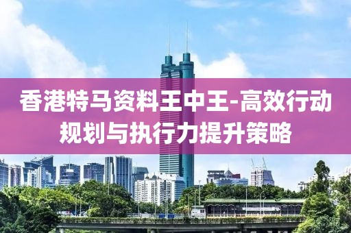 香港特马资料王中王-高效行动规划与执行力提升策略