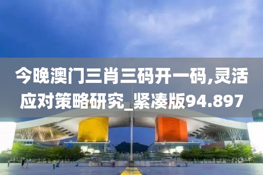 今晚澳门三肖三码开一码,灵活应对策略研究_紧凑版94.897