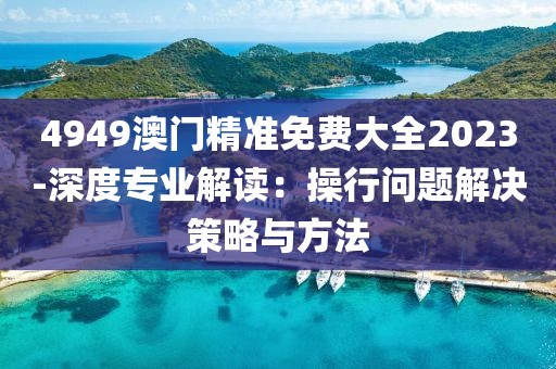 4949澳门精准免费大全2023-深度专业解读：操行问题解决策略与方法