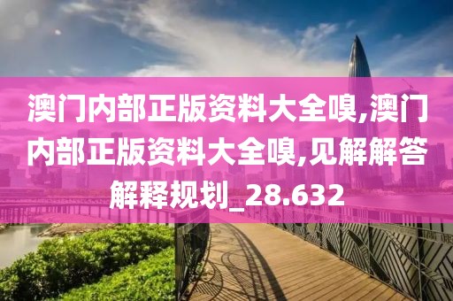 澳门内部正版资料大全嗅,澳门内部正版资料大全嗅,见解解答解释规划_28.632