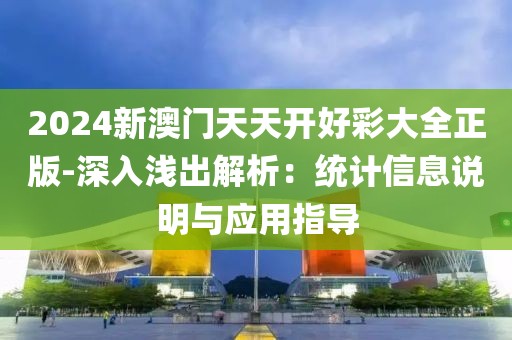2024新澳门天天开好彩大全正版-深入浅出解析：统计信息说明与应用指导
