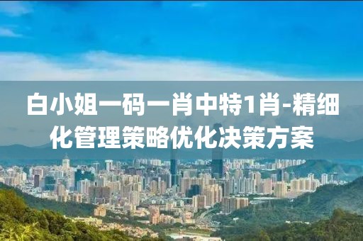 白小姐一码一肖中特1肖-精细化管理策略优化决策方案
