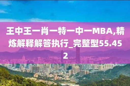 王中王一肖一特一中一MBA,精炼解释解答执行_完整型55.452