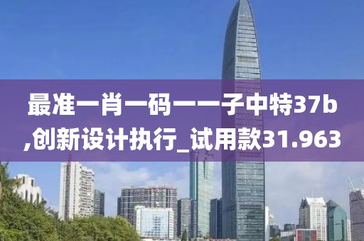 最准一肖一码一一子中特37b,创新设计执行_试用款31.963