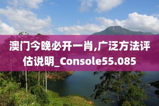 澳门今晚必开一肖,广泛方法评估说明_Console55.085