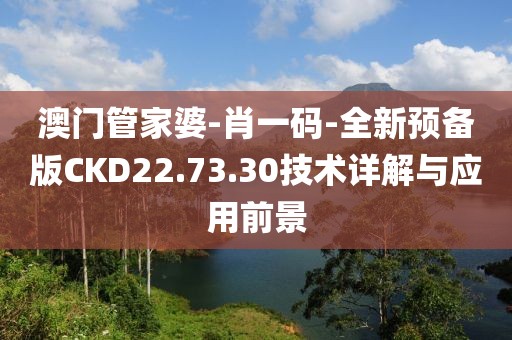 澳门管家婆-肖一码-全新预备版CKD22.73.30技术详解与应用前景