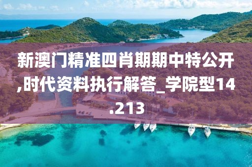 新澳门精准四肖期期中特公开,时代资料执行解答_学院型14.213