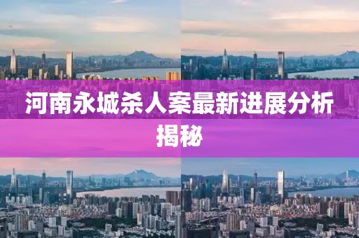 河南永城杀人案最新进展分析揭秘