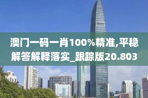 澳门一码一肖100%精准,平稳解答解释落实_跟踪版20.803