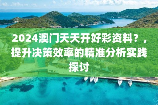 2024澳门天天开好彩资料？,提升决策效率的精准分析实践探讨