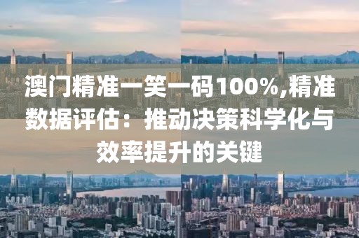 澳门精准一笑一码100%,精准数据评估：推动决策科学化与效率提升的关键