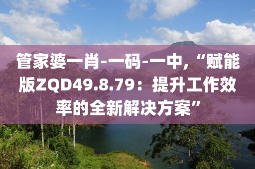 管家婆一肖-一码-一中,“赋能版ZQD49.8.79：提升工作效率的全新解决方案”