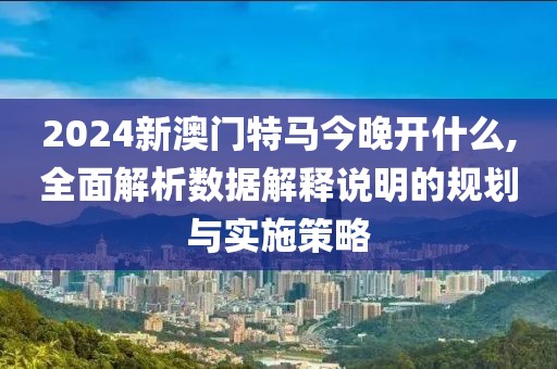 2024新澳门特马今晚开什么,全面解析数据解释说明的规划与实施策略