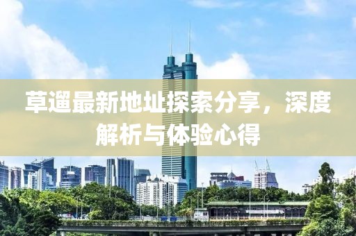 草遛最新地址探索分享，深度解析与体验心得