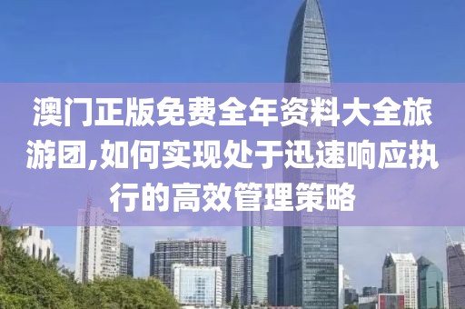 澳门正版免费全年资料大全旅游团,如何实现处于迅速响应执行的高效管理策略
