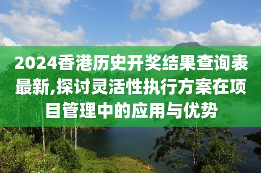 2024香港历史开奖结果查询表最新,探讨灵活性执行方案在项目管理中的应用与优势