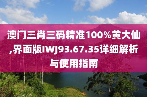 澳门三肖三码精准100%黄大仙,界面版IWJ93.67.35详细解析与使用指南