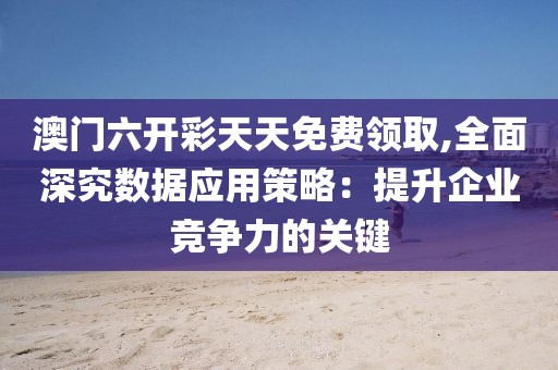 澳门六开彩天天免费领取,全面深究数据应用策略：提升企业竞争力的关键