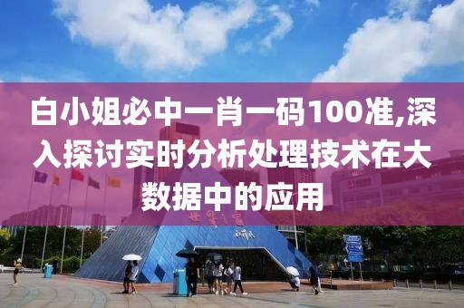 白小姐必中一肖一码100准,深入探讨实时分析处理技术在大数据中的应用