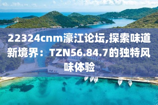 22324cnm濠江论坛,探索味道新境界：TZN56.84.7的独特风味体验