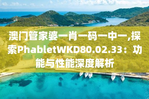 澳门管家婆一肖一码一中一,探索PhabletWKD80.02.33：功能与性能深度解析