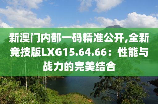 新澳门内部一码精准公开,全新竞技版LXG15.64.66：性能与战力的完美结合