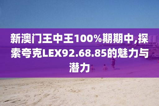 新澳门王中王100%期期中,探索夸克LEX92.68.85的魅力与潜力