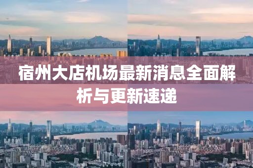 宿州大店机场最新消息全面解析与更新速递