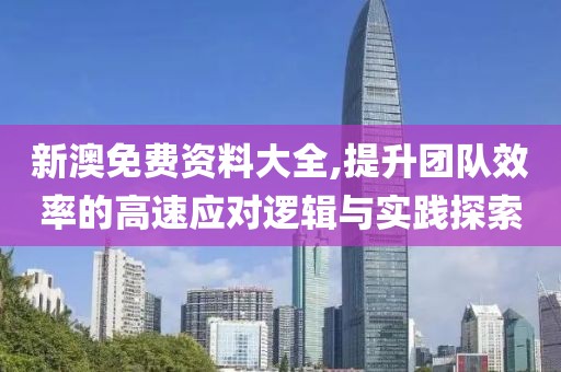 新澳免费资料大全,提升团队效率的高速应对逻辑与实践探索
