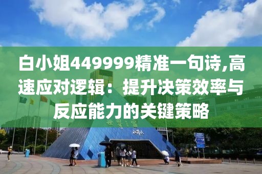 白小姐449999精准一句诗,高速应对逻辑：提升决策效率与反应能力的关键策略